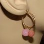 8mm Salmon Pink Chalcedony INTERCHANGEABLE Earring Charms YG