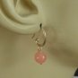 8mm Salmon Pink Chalcedony INTERCHANGEABLE Earring Charms YG