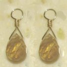 MED Rutilated Quartz INTERCHANGEABLE Earring Charms YG