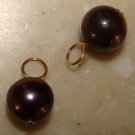 Black Peacock Pearl INTERCHANGEABLE Earring Charms YG