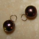 Black Peacock Pearl INTERCHANGEABLE Earring Charms SS