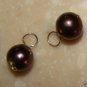 Black Peacock Pearl INTERCHANGEABLE Earring Charms SS