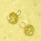 8m Golden Faceted Qtz INTERCHANGEABLE Earring Charms YG