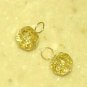8m Golden Faceted Qtz INTERCHANGEABLE Earring Charms YG