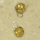 8m Golden Faceted Qtz INTERCHANGEABLE Earring Charms SS