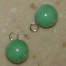 11mm Green Chalcedony INTERCHANGEABLE Earring Charms SS