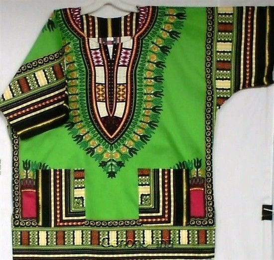 Dashiki African Mens Shirts Hippie Lime Yellow Red Women Doesn'tCome XL ...