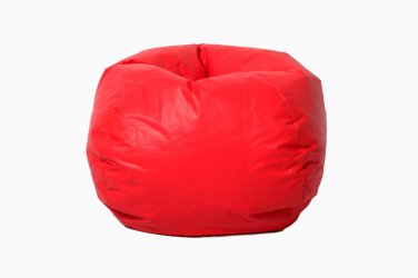 Classic Vinyl Bean Bag,Ruby Red