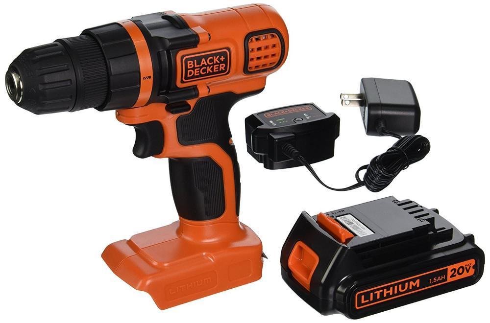 New BLACK+DECKER 20-Volt MAX Lithium-Ion Cordless Drill-Driver Keyless ...