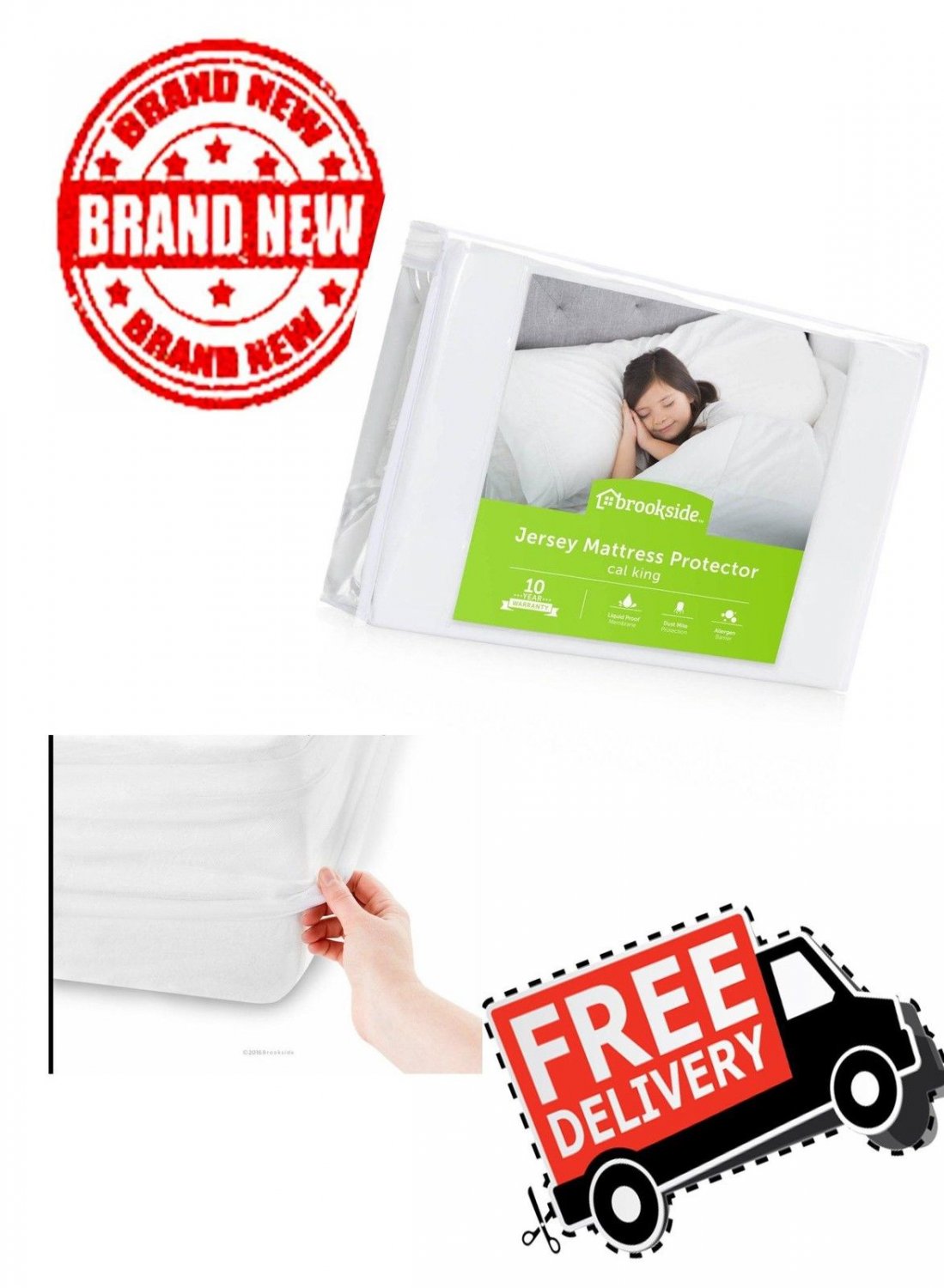 BROOKSIDE Soft Jersey Mattress Protector Waterproof and Dust Mite