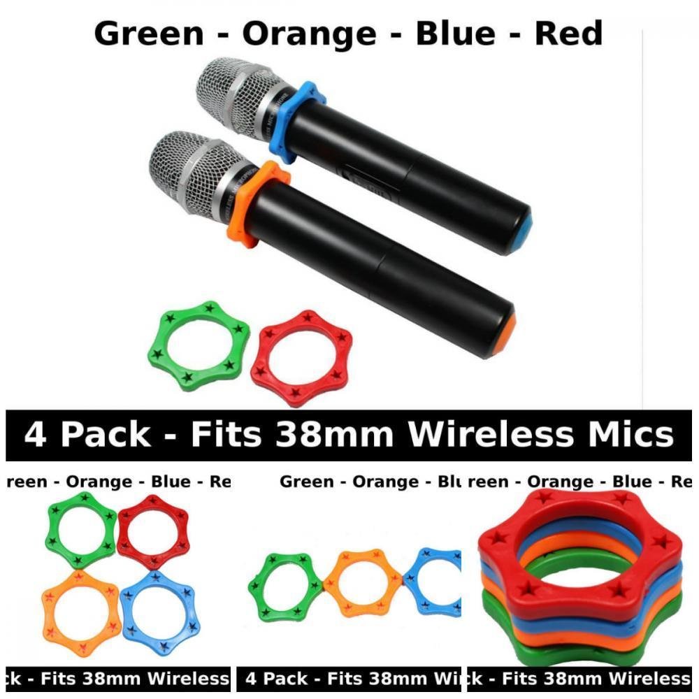 Wireless Handheld Microphone Accessories Mic Protection Silicone Ring Set 4 Pcs