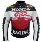 Honda CBR Cowhide Leather Motorcycle Safety Racing Jacket -- Free Shipping