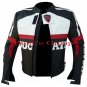 Ducati Black Pure Cowhide Leather Safety Jacket For Bikers -- Free Shipping