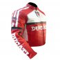 Ducati Red Genuine Cowhide Leather Armour Jacket - Free Shipping