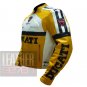 New Men's Designer Cowhide Leather Safety Racing Jacket ... Ducati 3039 Yellow