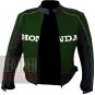 Honda 5523 Green Genuine Cowhide Leather Motorcycle Safety Jacket For Bikers