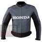 New Arrival Cowhide Leather Safety Motorbike Jacket ... Honda 5523 Grey Coat