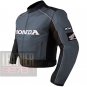 New Arrival Cowhide Leather Safety Motorbike Jacket ... Honda 5523 Grey Coat