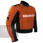Outstanding Quality Cowhide Leather Motorcycle Safety Jacket ... Honda 5523 Orange