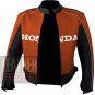 Outstanding Quality Cowhide Leather Motorcycle Safety Jacket ... Honda 5523 Orange