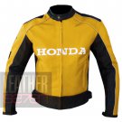 New Arrival Cowhide Leather Safety Racing Jacket Honda 5523 Yellow By ButtCo Group