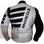 Honda 9019 Black Pure Excellent Cowhide Leather Racing Safety Jacket For Bikers