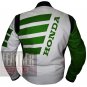 Outstanding Cowhide Leather Safety Racing Jacket ... Honda 9019 Green Coat
