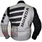 New Arrival Pure Cowhide Leather Safety Racing Jacket ... Honda 9019 Gun Metal