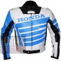 New Arrival Best Quality Pure Cowhide Leather Racing Jacket .. Honda 9019 Sky Blue