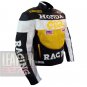 New Arrival Cowhide Leather Safety Racing Jacket ... Honda CBR Yellow Coat