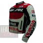 New Arrival Pure Cowhide Leather Safety Racing Jacket ... Honda GAS Repsol Red