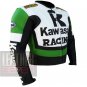 Best Quality Cowhide Leather Safety Racing Jacket For Bikers ... Kawasaki 1 Green