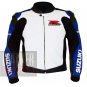 New Men's Designer Cowhide Leather Jackets For Bikers .. Suzuki 1078 Blue Coat