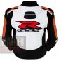 Suzuki 1078 Orange Pure Cowhide Leather Safety Racing Jacket By ButtCo Group