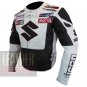 Suzuki 4269 Black 2 Pure Cowhide Leather Safety Racing Jacket For Bikers