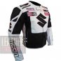 Suzuki 4269 Black 2 Pure Cowhide Leather Safety Racing Jacket For Bikers