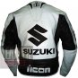 Suzuki 4269 Black 2 Pure Cowhide Leather Safety Racing Jacket For Bikers
