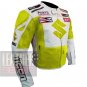 Best Pure Cowhide Leather Safety Racing Jacket ... Suzuki 4269 Fluorescent