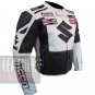 New Outclass Cowhide Pure Leather Safety Racing Jacket .. Suzuki 4269 Gun Metal