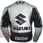 New Outclass Cowhide Pure Leather Safety Racing Jacket .. Suzuki 4269 Gun Metal