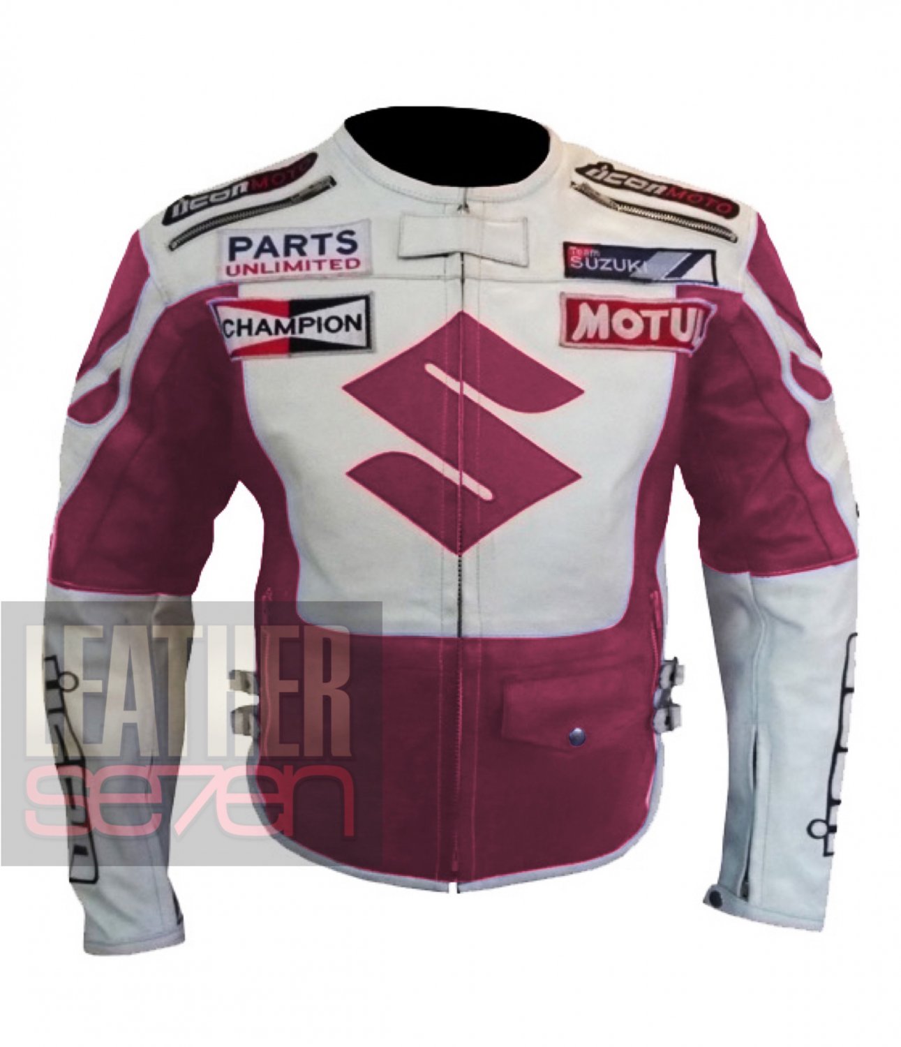 Suzuki 4269 Pink Pure Outclass Cowhide Leather Jackets For Professional Ladies Bikers