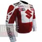 Best Option For Professional Racers .. Pure Cowhide Leather Jacket Suzuki 4269 Red