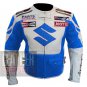 Suzuki 4269 Sky Blue Outclass New Arrival Pure Cowhide Leather Jackets For Bikers
