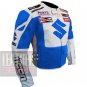 Suzuki 4269 Sky Blue Outclass New Arrival Pure Cowhide Leather Jackets For Bikers