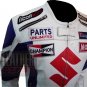 New Men's Fashion Design Cowhide Leather Jacket .. Suzuki Icon 4269 White