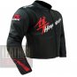 Suzuki 4292 Hayabusa Black Pure Cowhide Leather Racing Safety Jacket