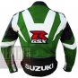 Suzuki GSX Green Pure Cowhide Leather Safety Racing Jacket For Biker Boys