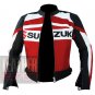 Suzuki GSX Red Pure Cowhide Leather Safety Racing Jackets By ButtCo Group