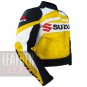 New Arrival Pure Leather Cowhide Jackets For Bikers ... Suzuki GSX Yellow