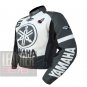 Pure Genuine Classic Cowhide Leather Safety Racing Yamaha 6 Grey Jacket